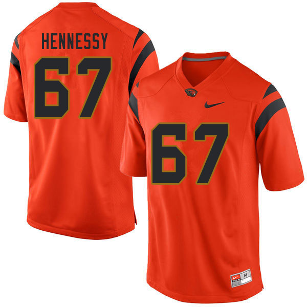 Men #67 Kelsen Hennessy Oregon State Beavers College Football Jerseys Sale-Orange